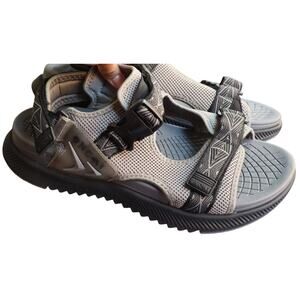 Oncai Mens 12 Mesh Sandals Gray Hiking Arch Support Open Toe Outdoor Walking